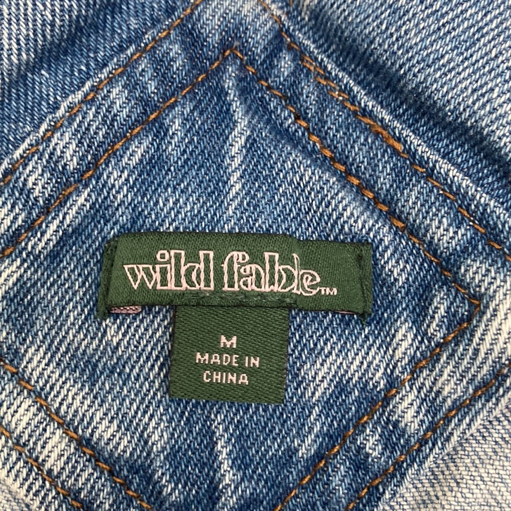 Wild fable short jean overalls/Romper With One of a Kind Design!! - Picture 4 of 7